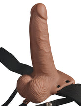 Fetish Fantasy 6 inch Vibrating Hollow Strap-On with Balls Strap On Sextoys