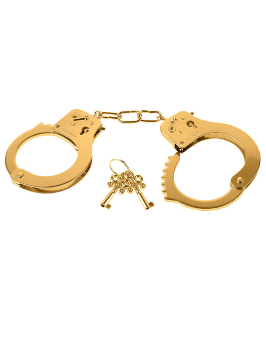 Fetish Fantasy Gold Metal Bondage Cuffs Gold - Cuffs and Restraints