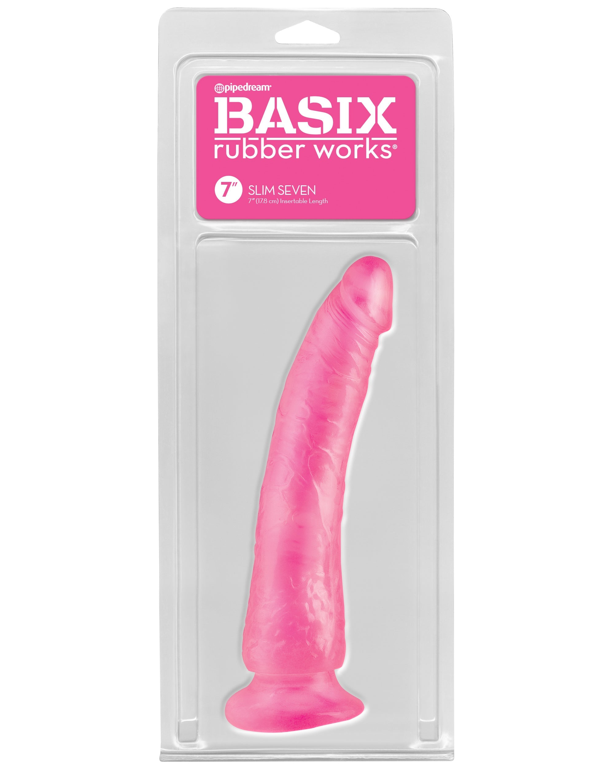 Pipedream Basix 7 Inch Slim Realistic Dong with Suction Cup Realistic Dildos
