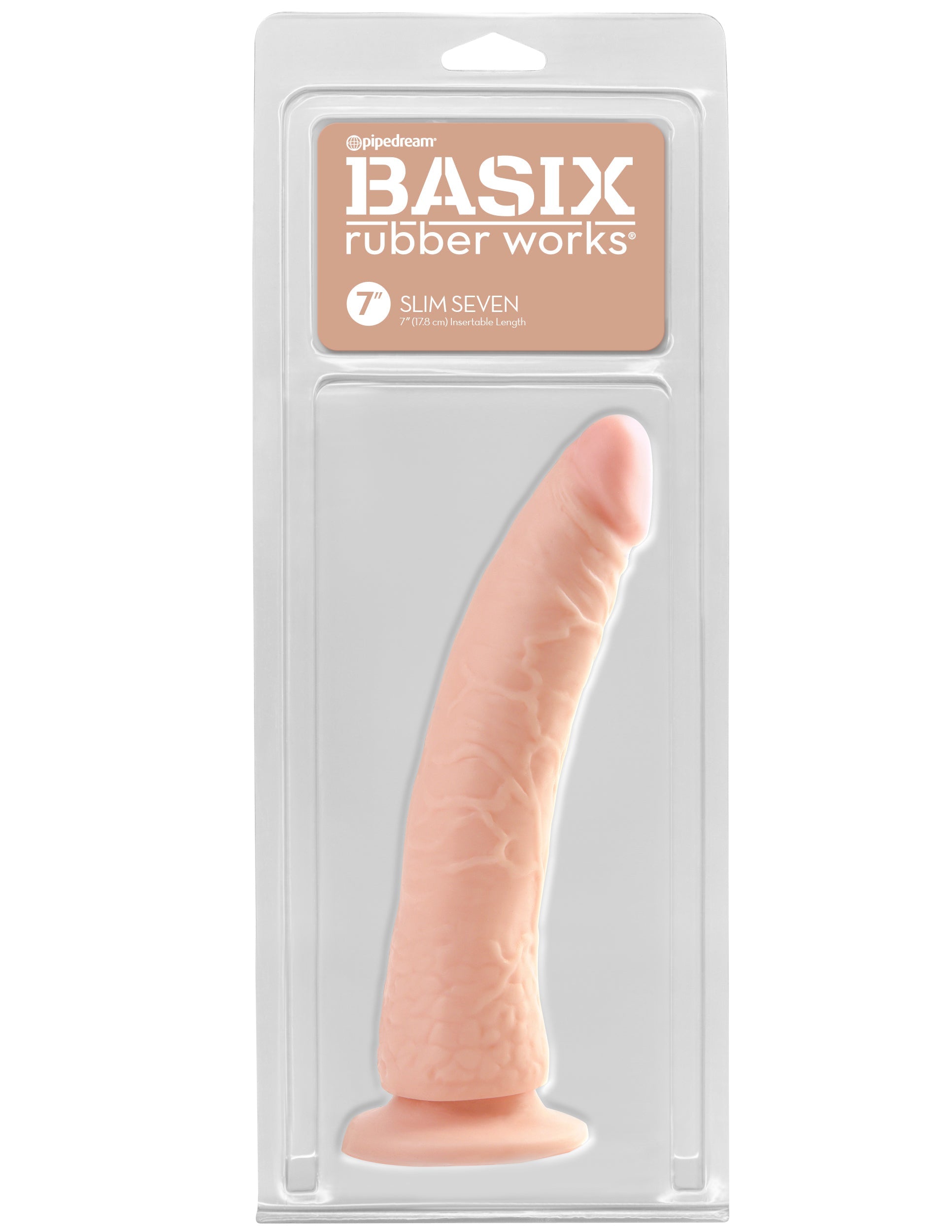 Pipedream Basix 7 Inch Slim Realistic Dong with Suction Cup Realistic Dildos