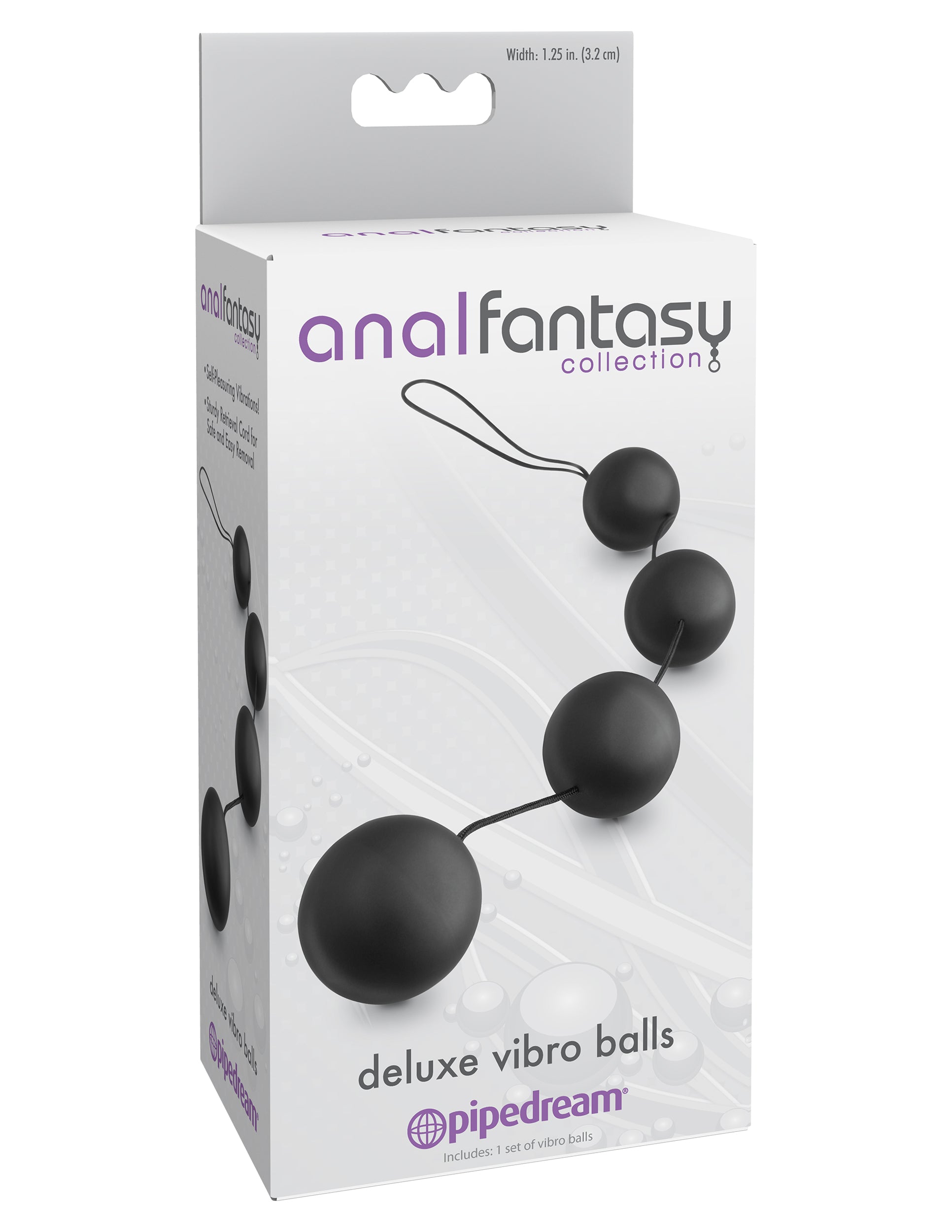 Anal Fantasy Collection Deluxe Vibro Anal Balls Black Anal Beads and Balls