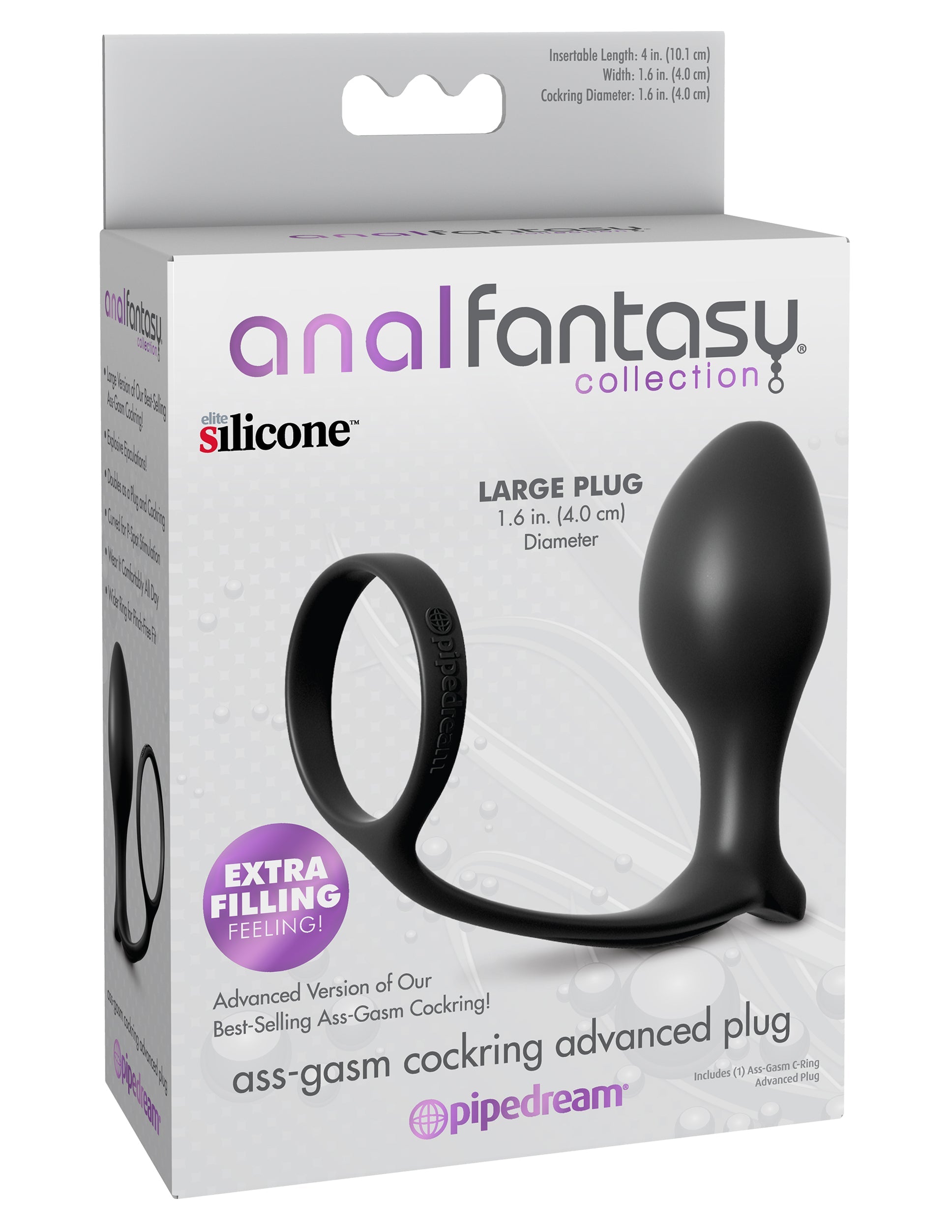 Anal Fantasy Ass Gasm Cock Ring With Advanced Butt Plug Ball and Cock Toys