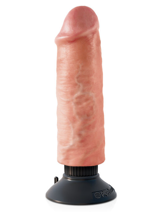 King Cock Vibrating Realistic and Waterproof Dildo Flesh - Vibrating Dildos