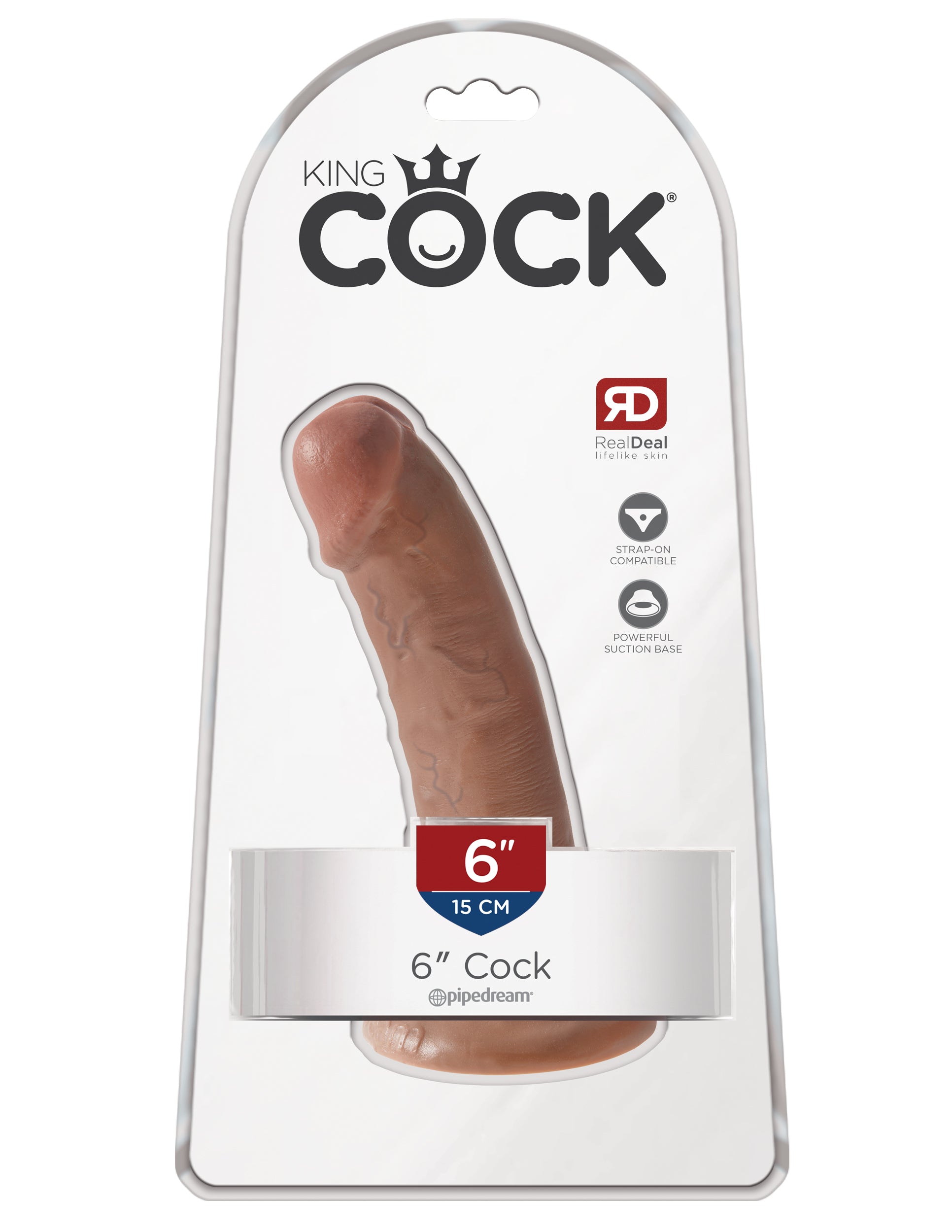 King Cock Realistic Dildo with Suction Cup Tan Realistic Dildos