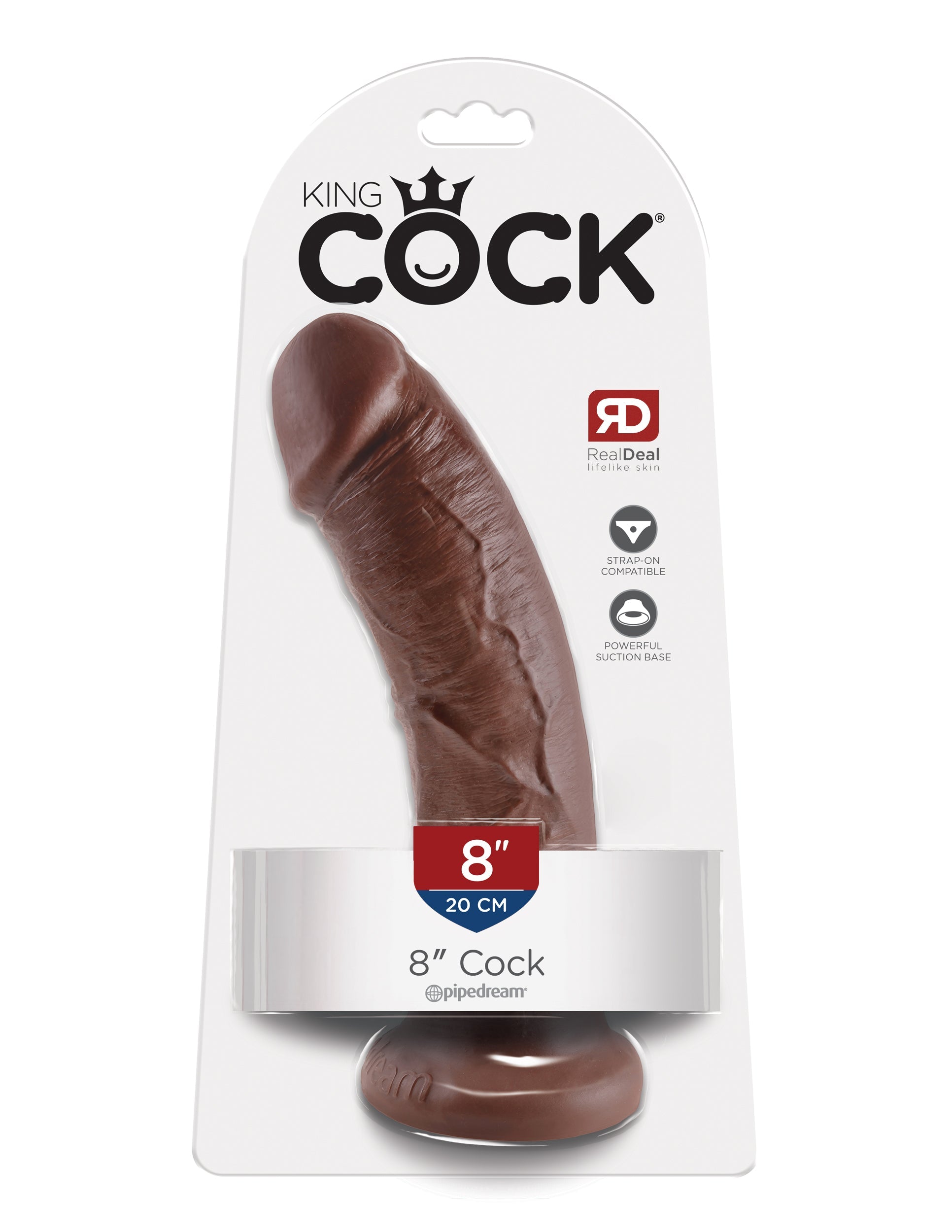 King Cock 8 Inch Realistic Dildo with Suction Cup Realistic Dildos