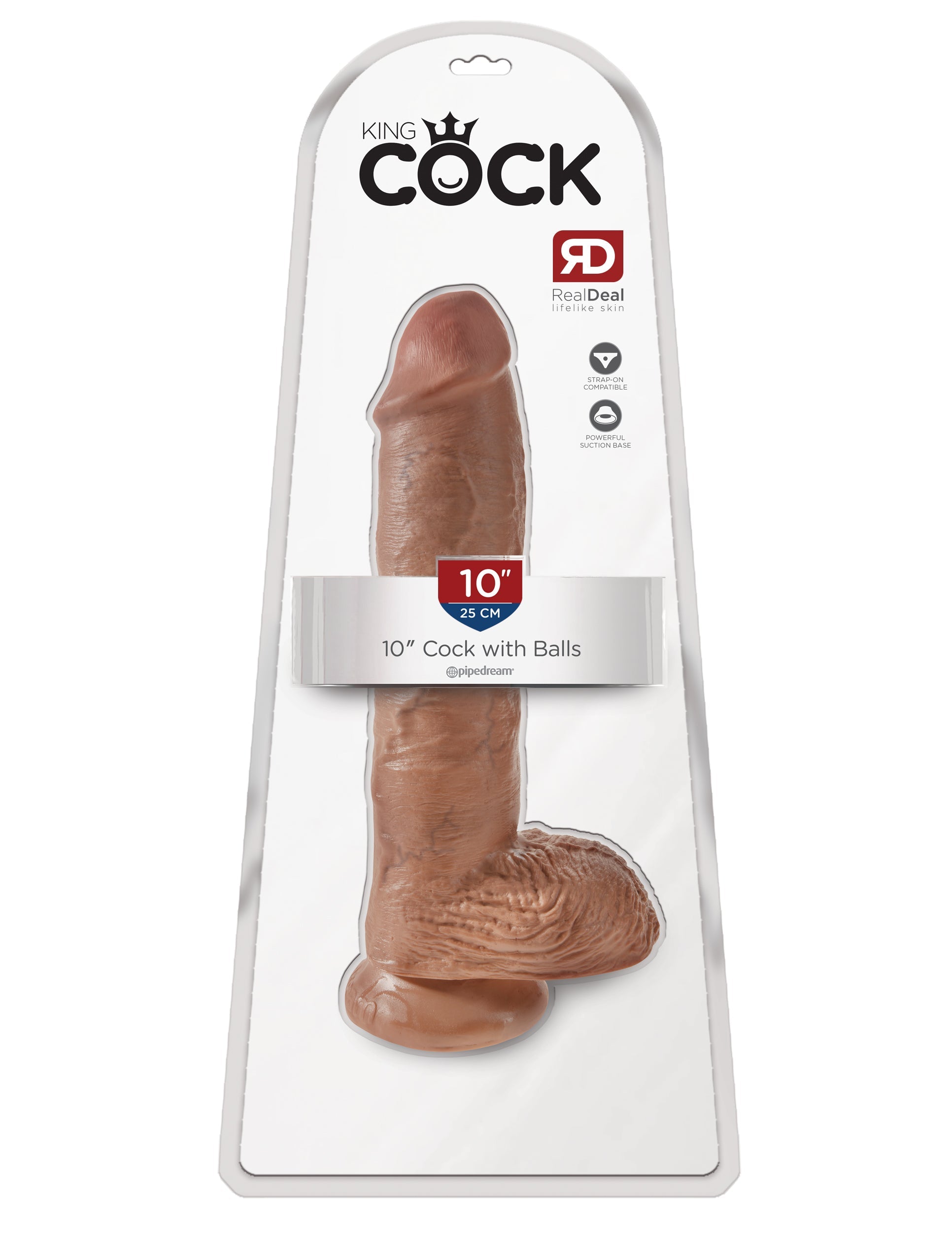 King Cock 10 Inch Suction Cup Realistic Cock with Balls Realistic Dildos