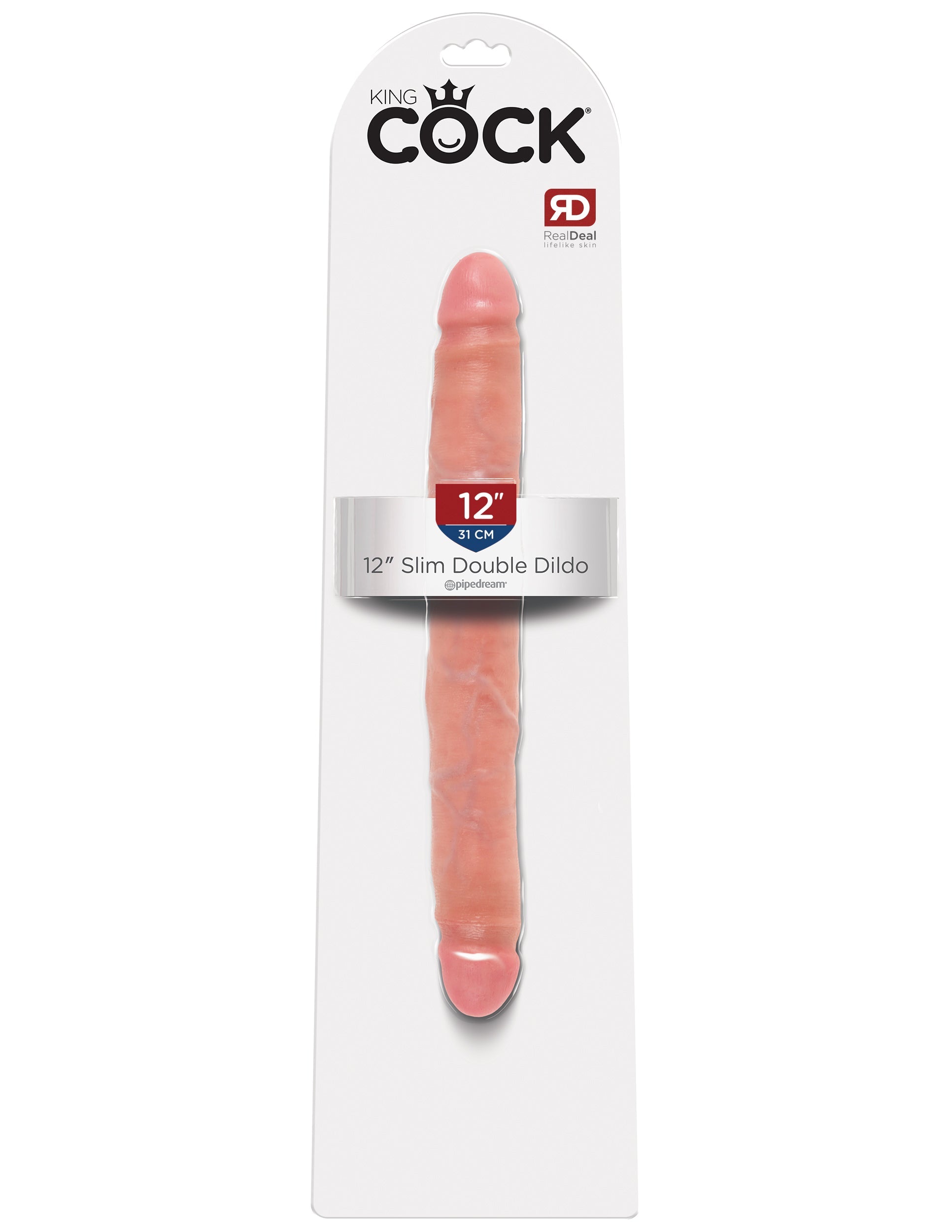 King Cock 12 inch Slim Double Ender Realistic Dildo Double Ender