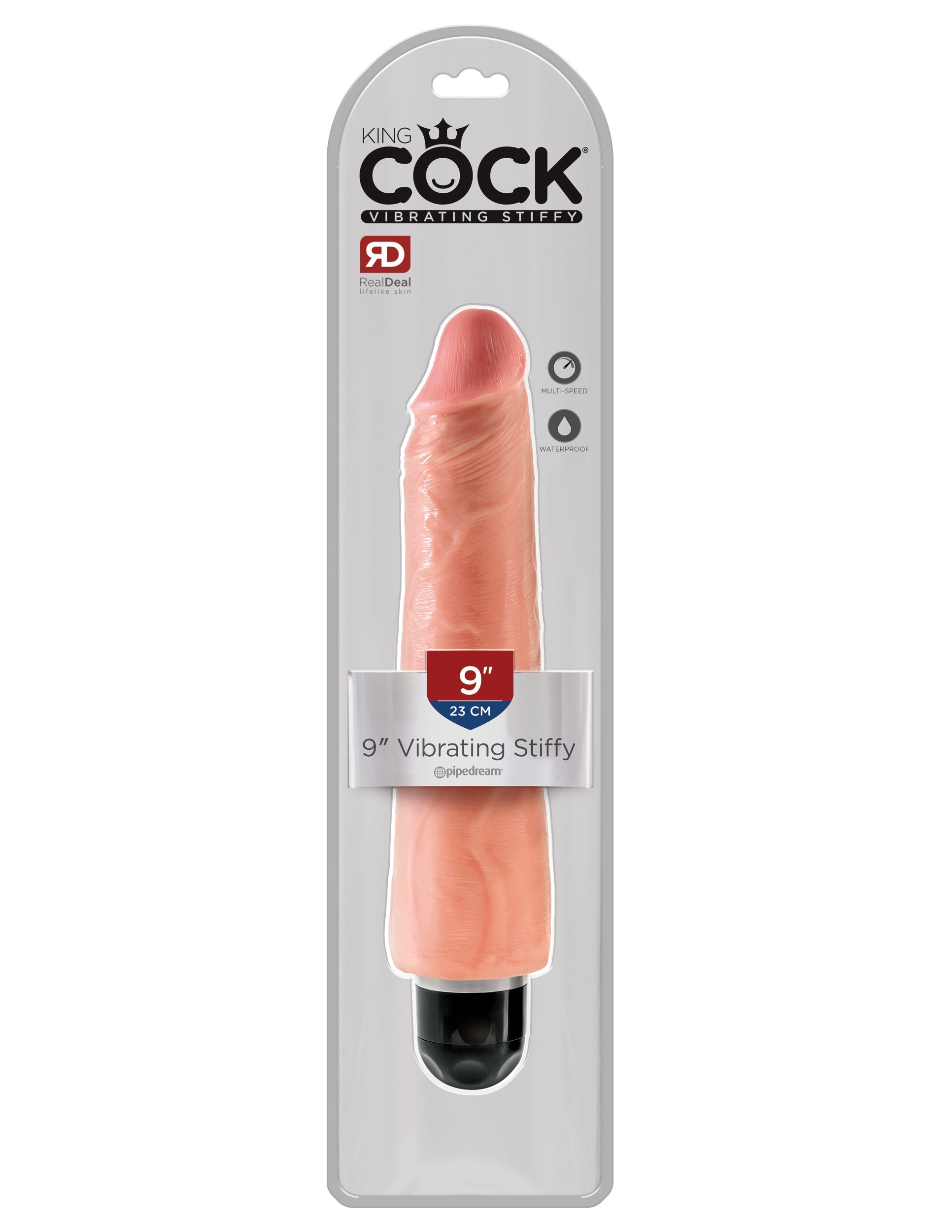 King Cock Vibrating Stiffy Realistic & Body-Safe Dildo Flesh Vibrating Dildos