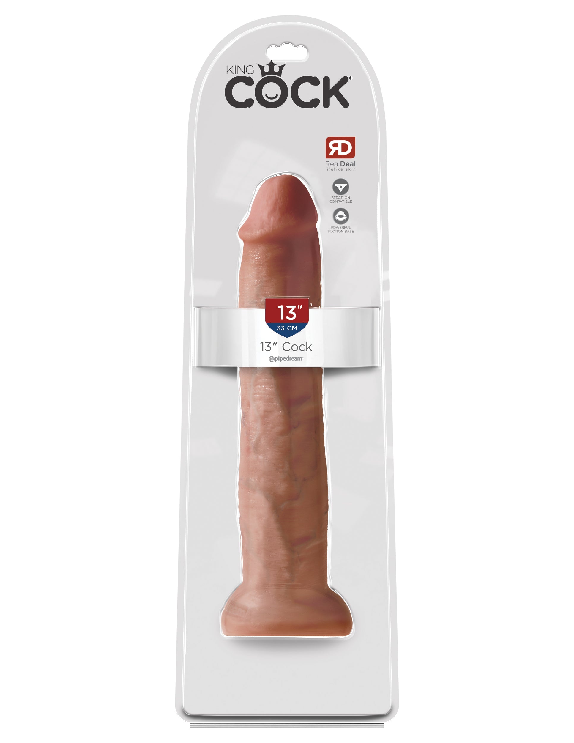 King Cock 13 inch Realistic Pleasure Dong Realistic Dildos