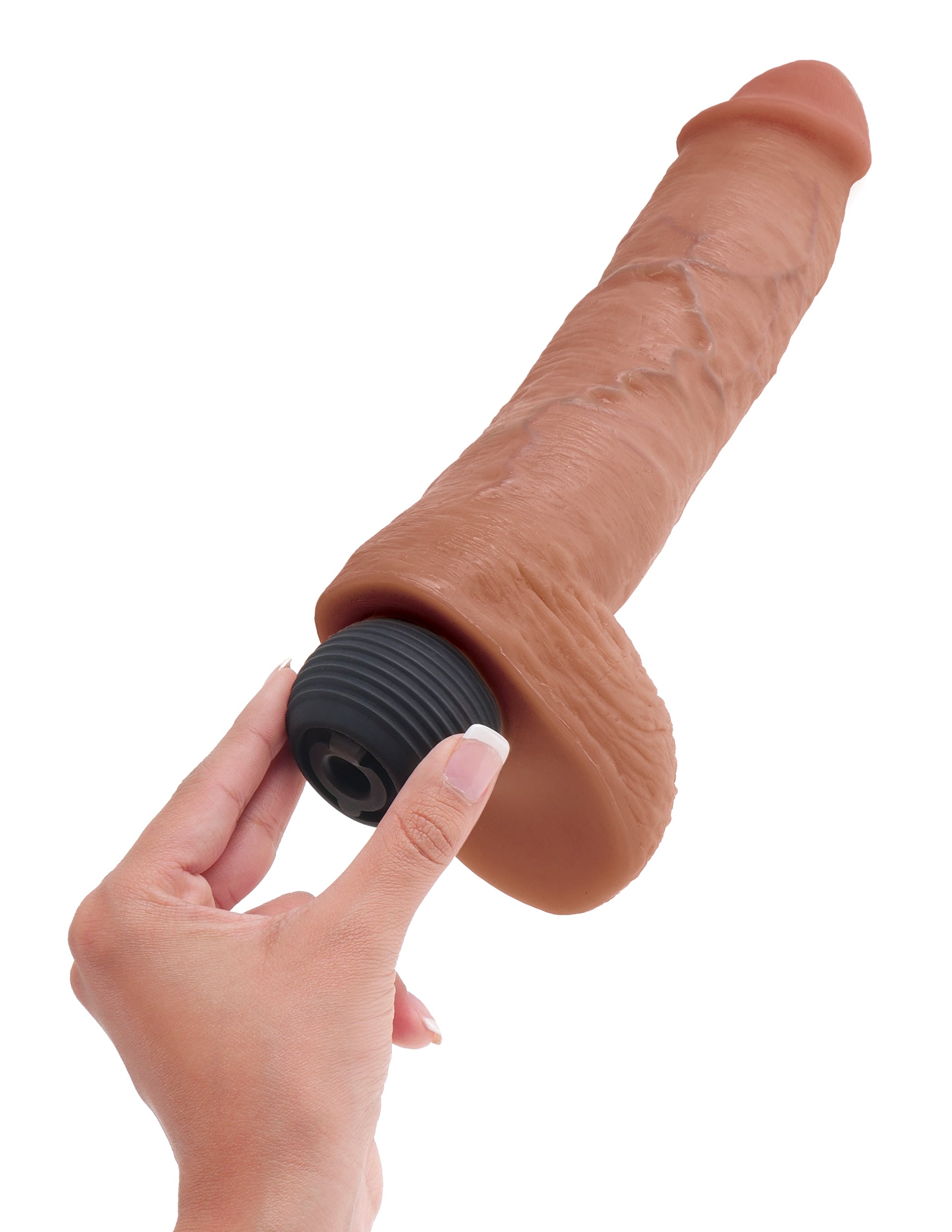 King Cock 8 Inch Realistic Squirting Cock with Balls Tan Realistic Dildos