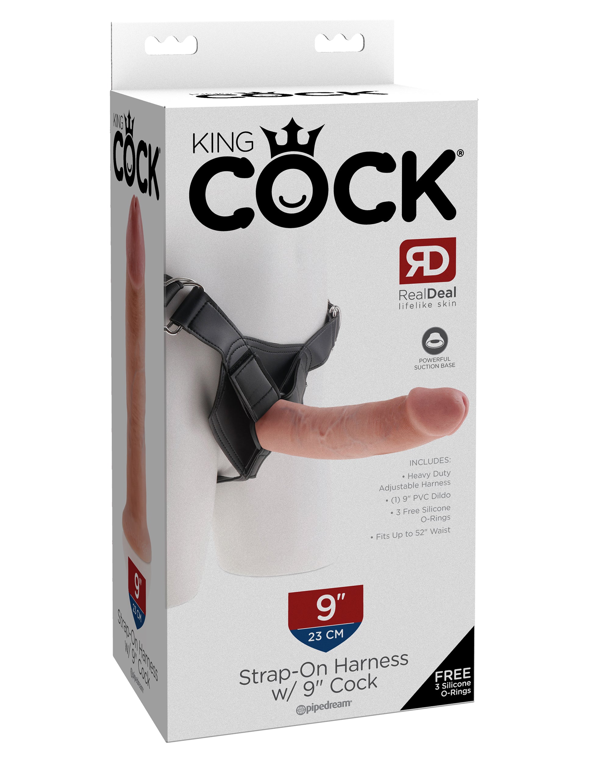 King Cock Strap-On Harness with 9 inch Realistic Cock Strap On Sextoys