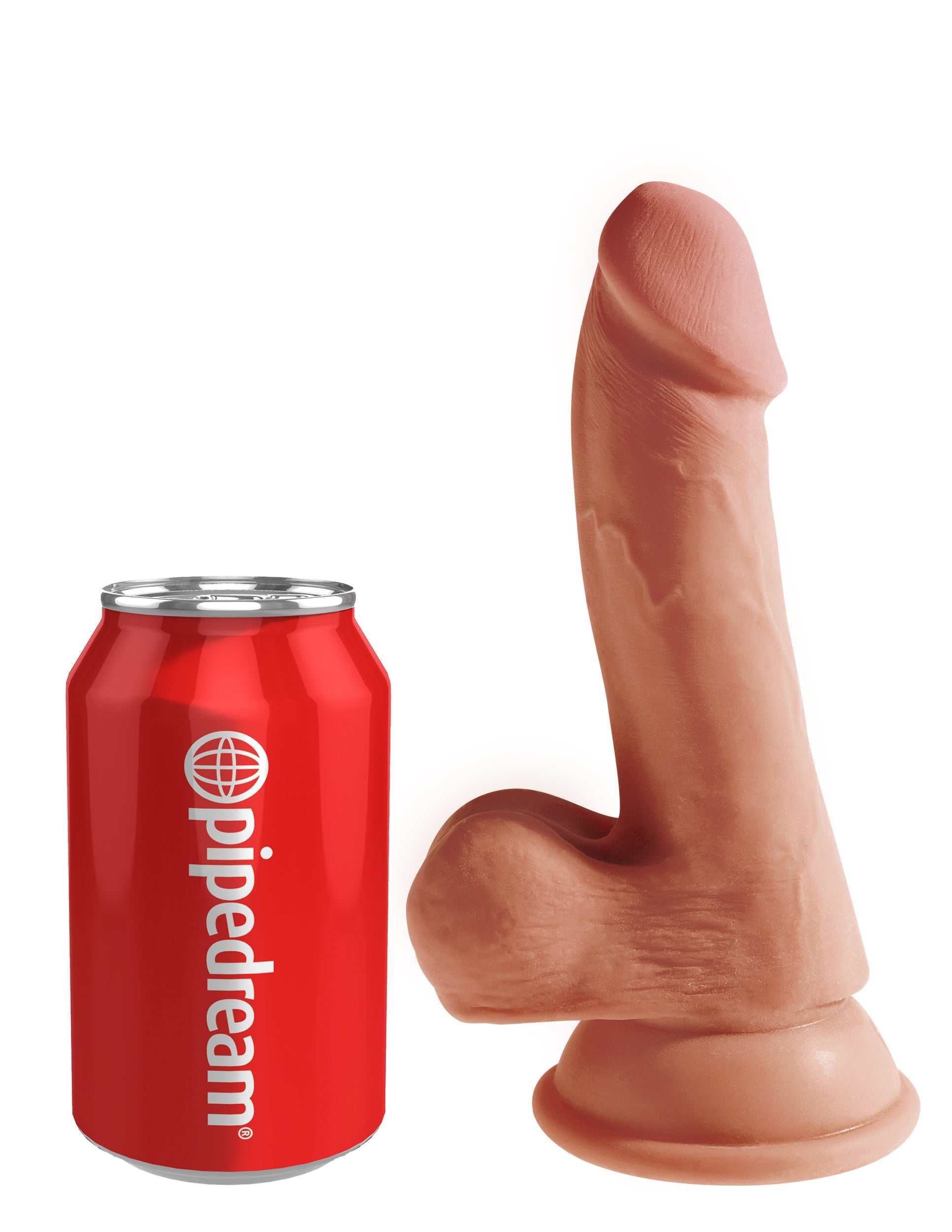 King Cock Plus 6.5 Inch Triple Density Cock with Balls Tan Realistic Dildos