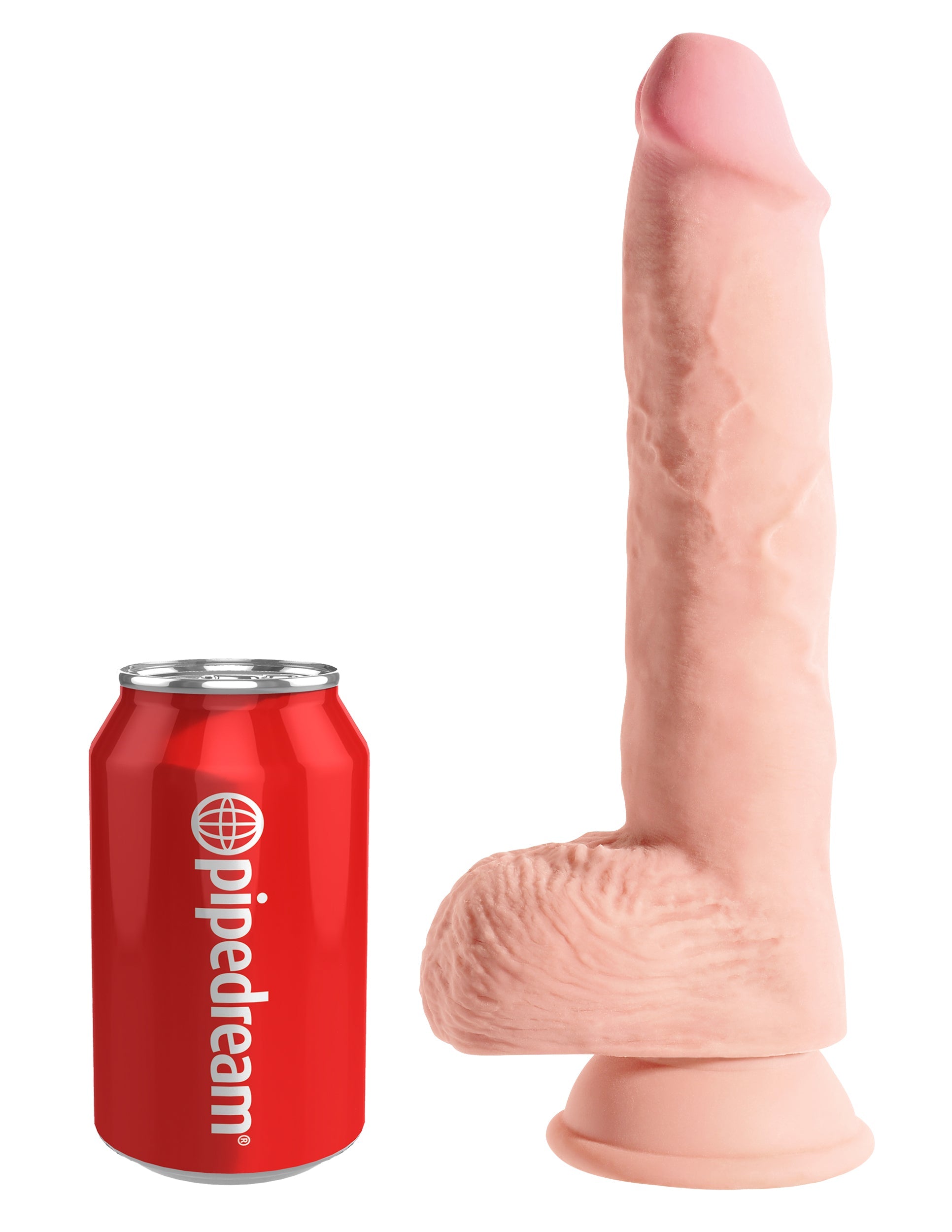 King Cock Plus 10 Inch Triple Density Fat Cock with Balls Realistic Dildos