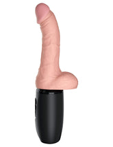 King Cock Plus 6.5 Inch 3D Thrusting Vibrating Cock Vibrating Dildos