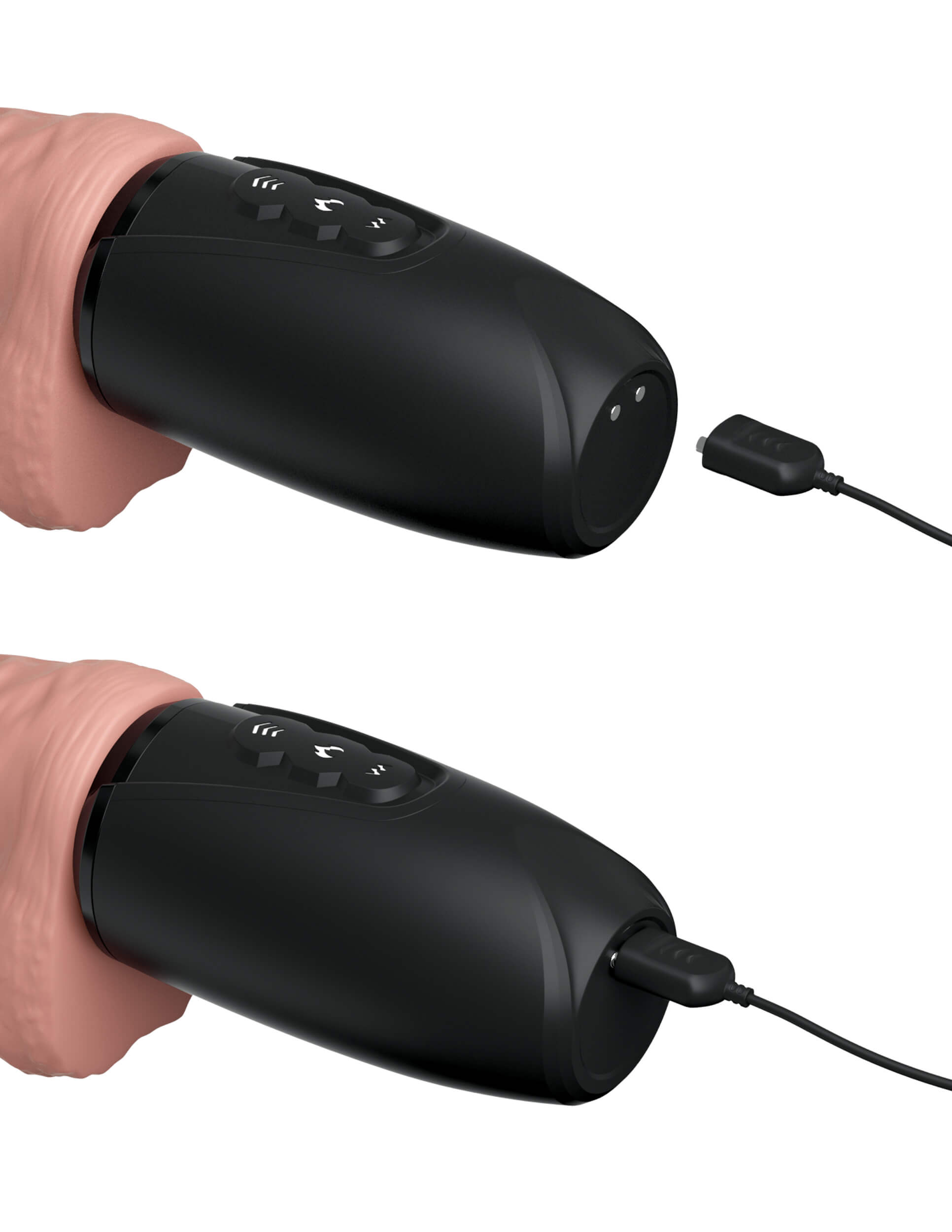 King Cock Plus 6.5 Inch 3D Thrusting Vibrating Cock Vibrating Dildos