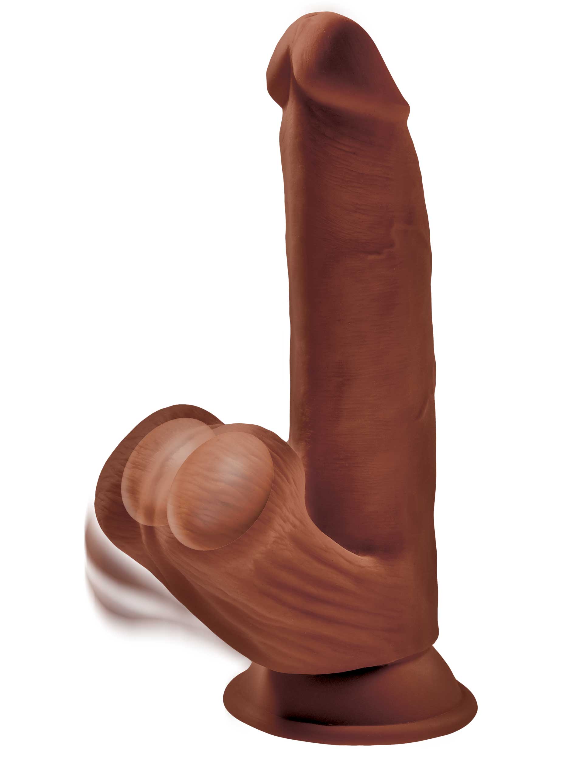 King Cock Plus 8 Inch Triple Density Cock With Swinging Ball Realistic Dildos