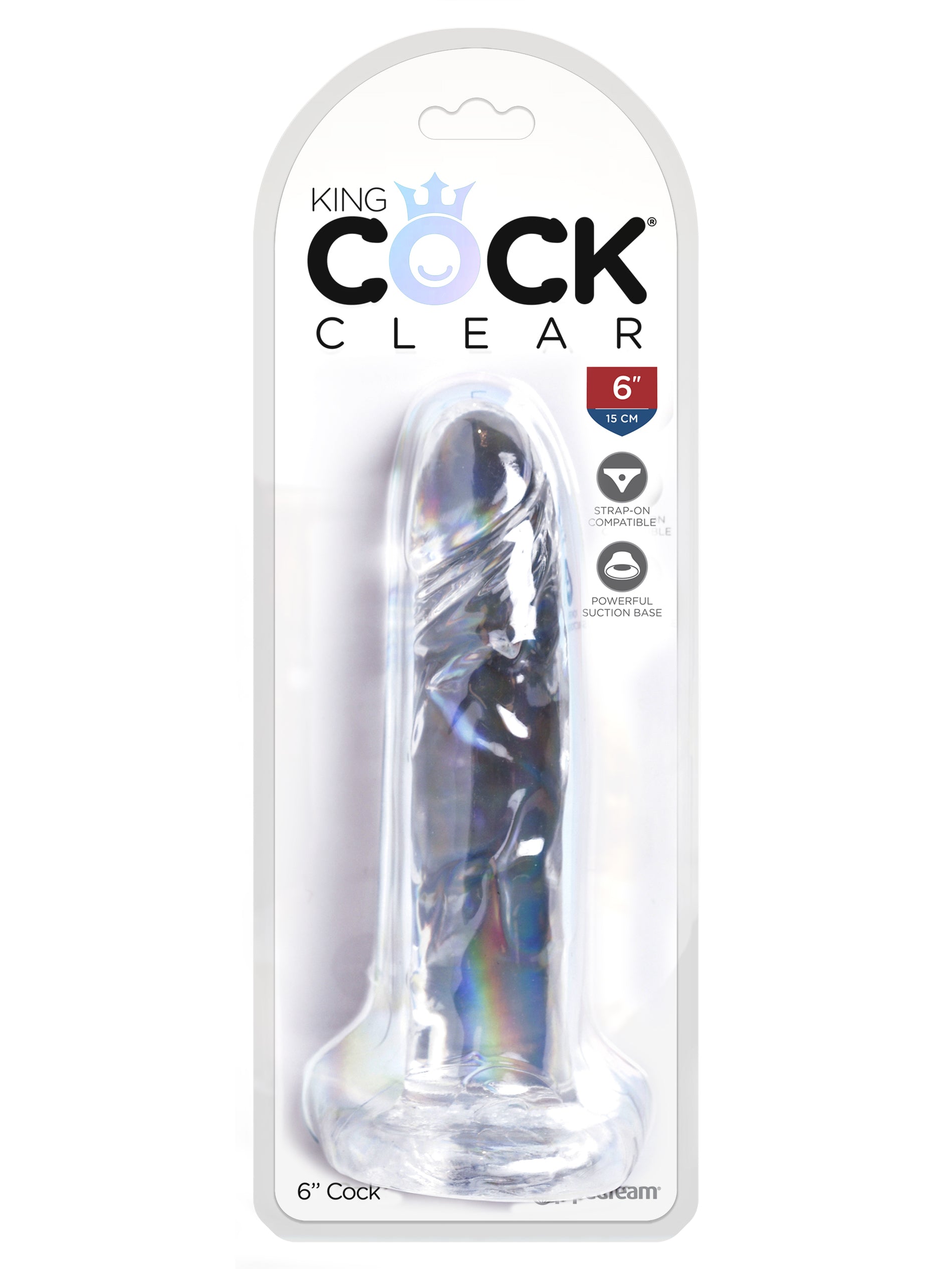 King Cock Clear Realistic Cock With Suction Cup Base Realistic Dildos
