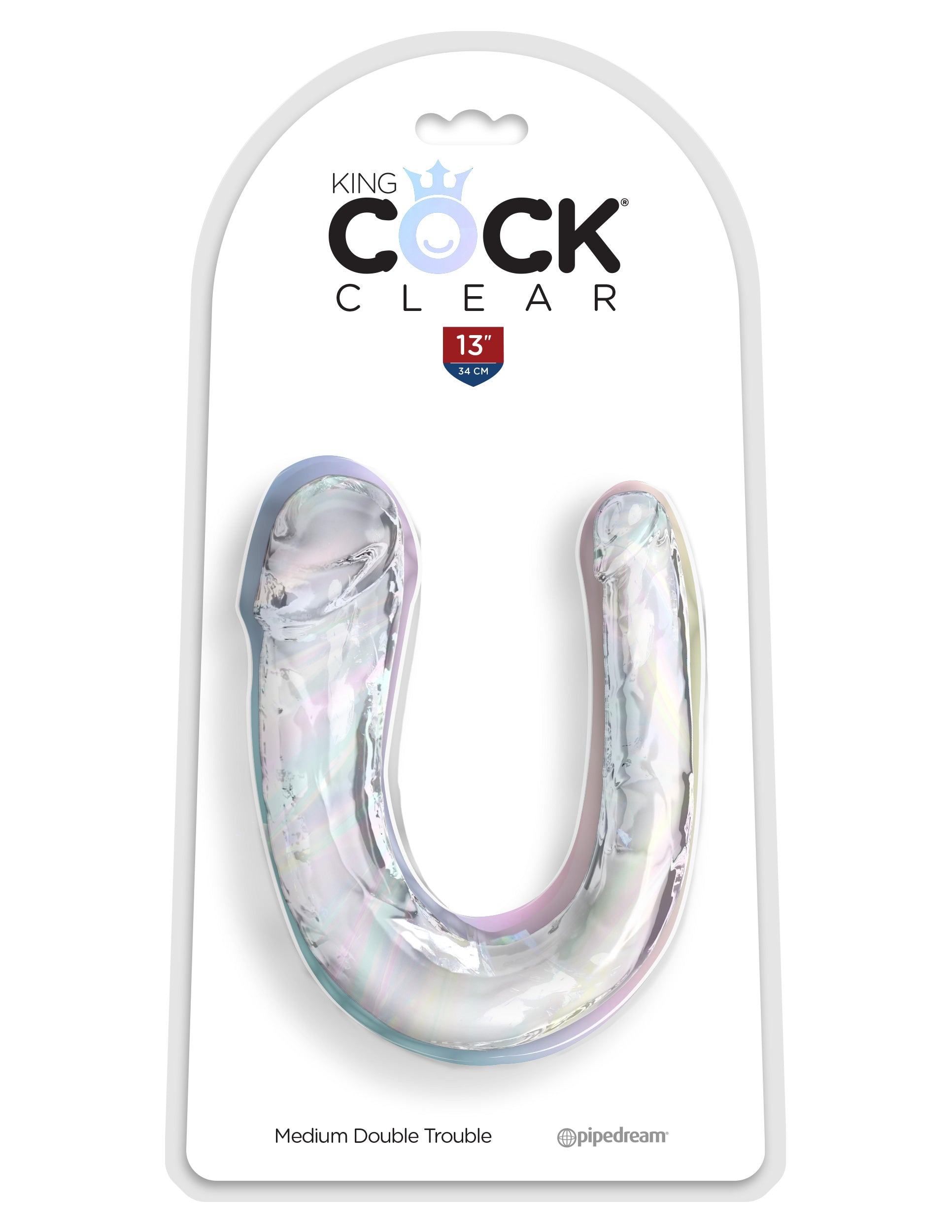 King Cock Clear Double Trouble Realistic Dildo Realistic Dildos