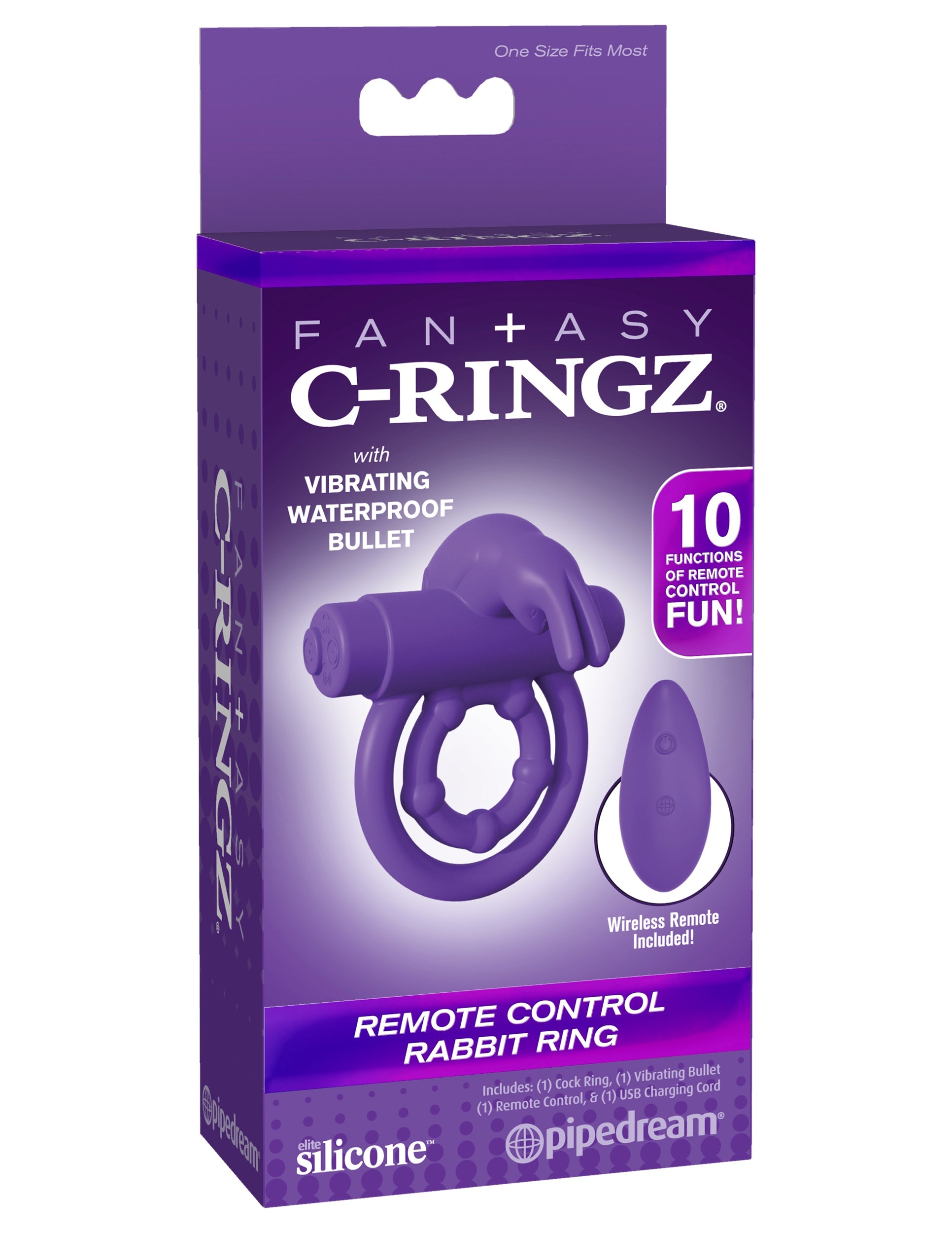 Pipedream Fantasy C-Ringz Remote Control Rabbit Ear Ring Cock Rings