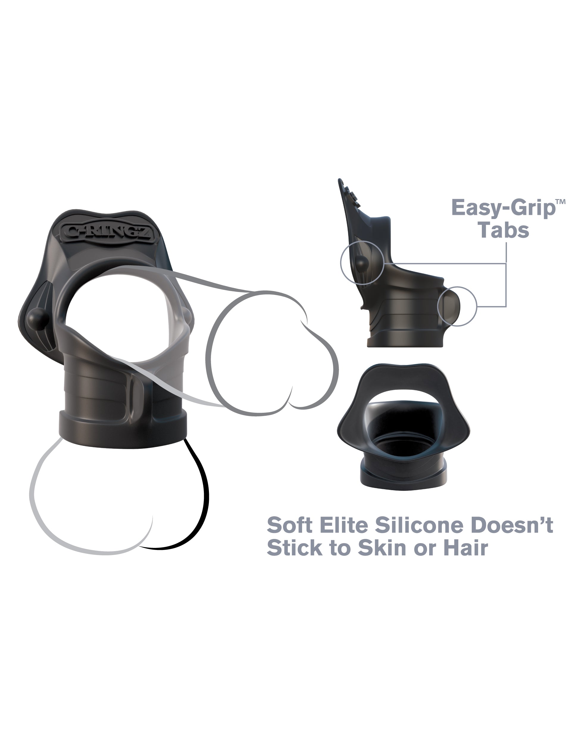 Pipedream Fantasy C-Ringz Rock Hard Ring & Ball Stretcher Stretchy Cock Rings