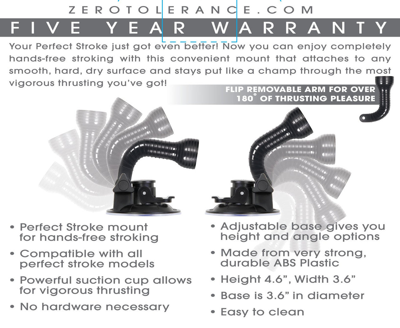 Zero Tolerance Perfect Stroke Mount Suction Cup Holder Masturbators and Strokers