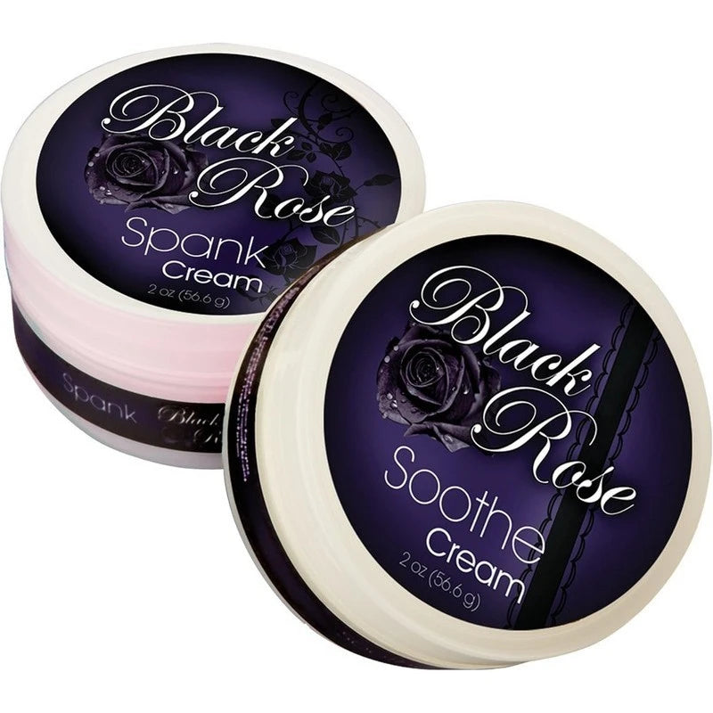 Doc Johnson Black Rose Spank and Soothe Erotic Creams Delay and Excite Sprays