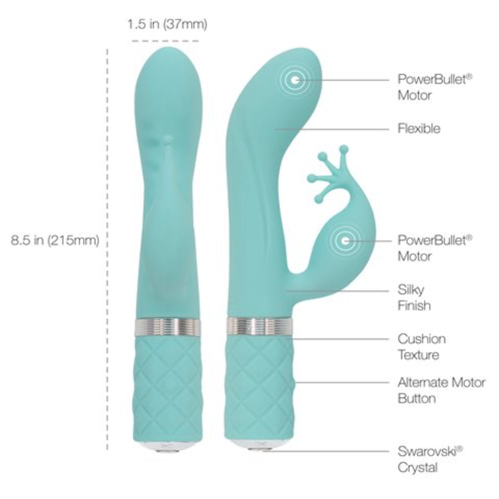 Pillow Talk Kinky Clitoral and G-spot Vibrator Clit Ticklers and Pulsators