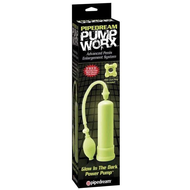 Pump Worx Glow In The Dark Power Mens Penis Pump Pumps, Extenders and Sleeves