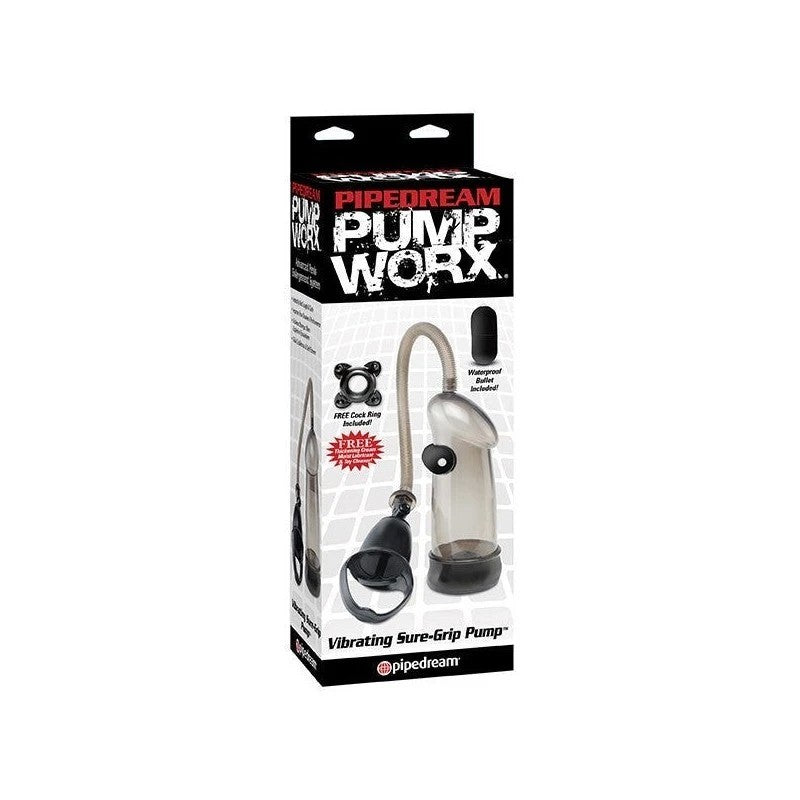 Pump Worx Vibrating Sure-Grip Penis Enlargement Pump Pumps, Extenders and Sleeves