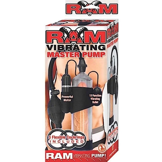 Ram Vibrating Master Mens Penis Pump Clear - Pumps, Extenders and Sleeves