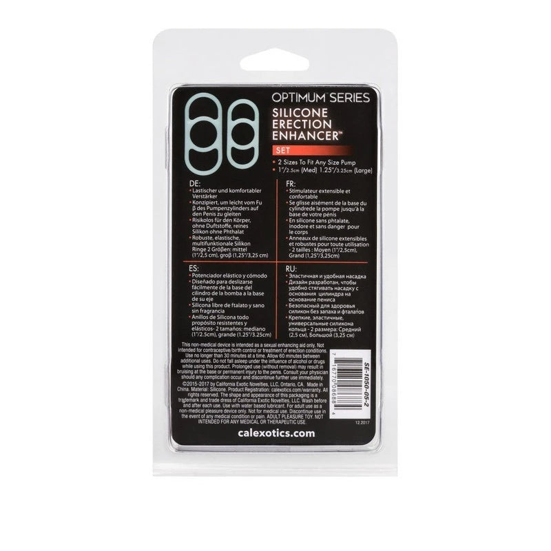 CalExotics Optimum Series Silicone Erection Enhancer Set Pumps, Extenders and Sleeves