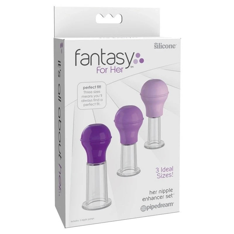 Pipedream Fantasy For Her Womens Nipple Enhancer Set Nipple and Clit Clamps