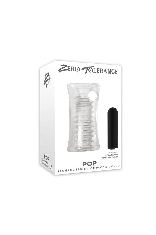 Zero Tolerance Pop Male Stroker With Vibrating Bullet Clear Masturbators and Strokers