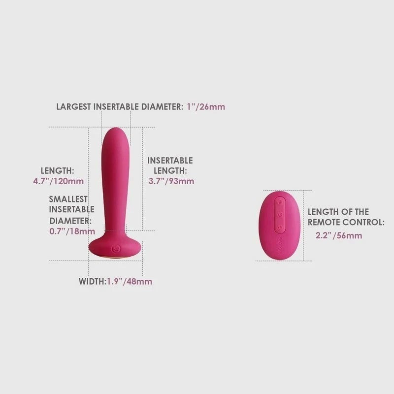 Svakom Primo Warming Remote Controlled Anal Plug Vibrator Prostate Toys