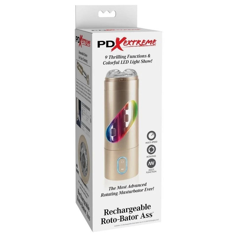 Pipedream Extreme Rechargeable Roto-Bator Ass Stroker Masturbators and Strokers
