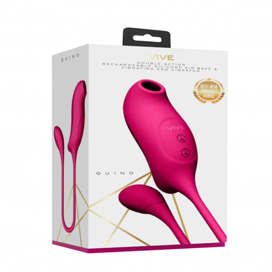 Quino - Air Wave & Vibrating Egg Vibrator - Clit Ticklers and Pulsators