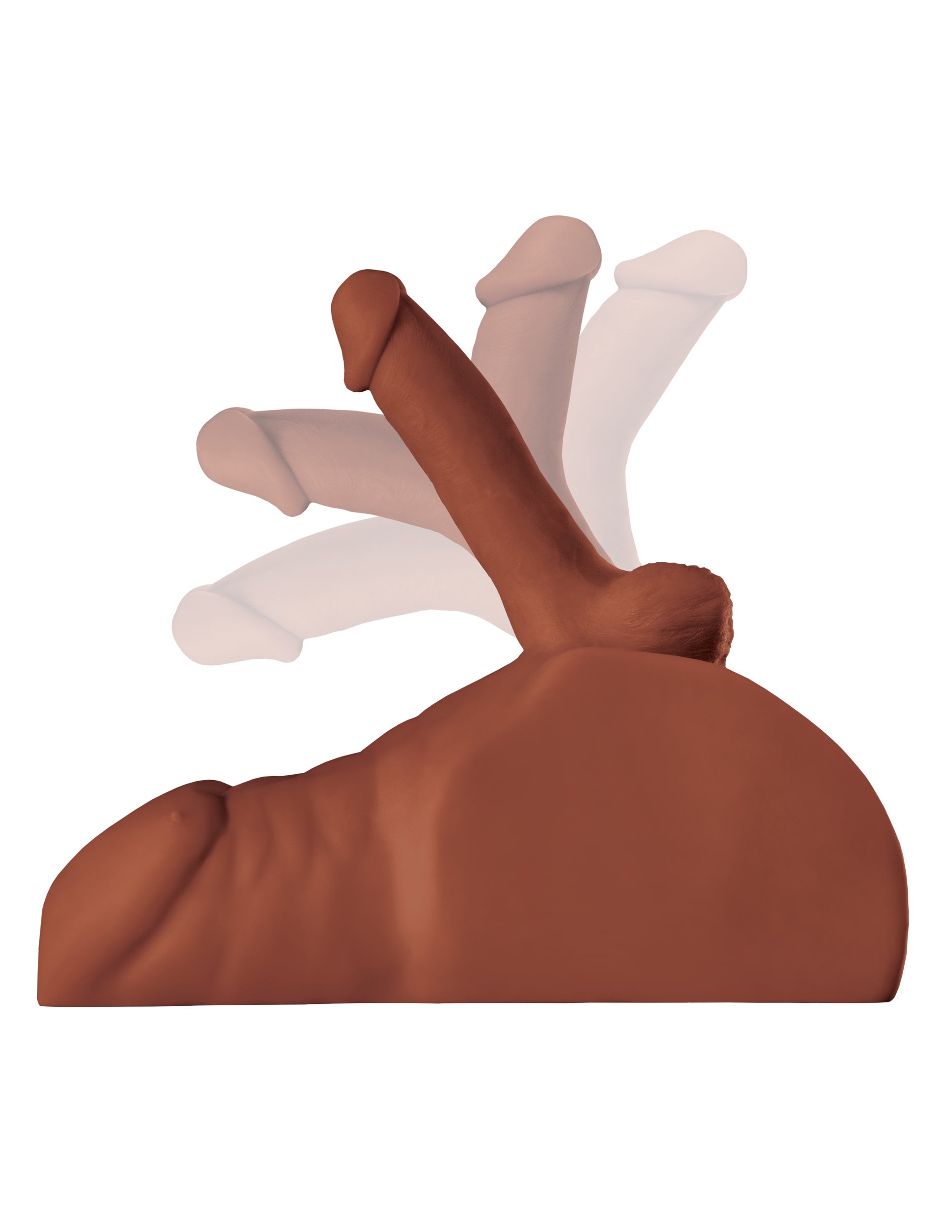 PDX Plus Perfect Ride Dildo And Male Masturbator Brown Masturbators and Strokers