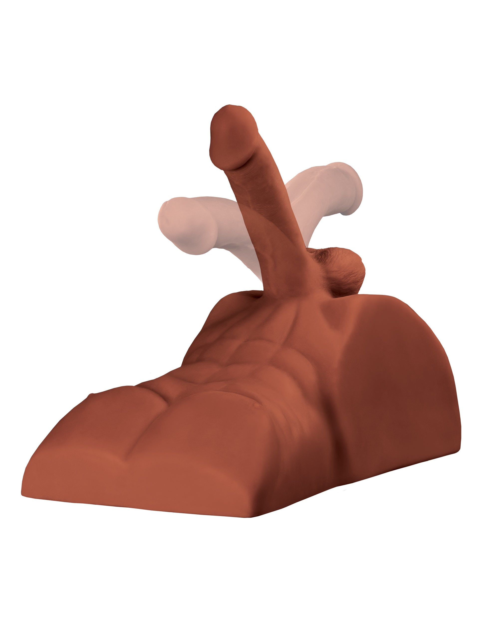 PDX Plus Perfect Ride Dildo And Male Masturbator Brown Masturbators and Strokers