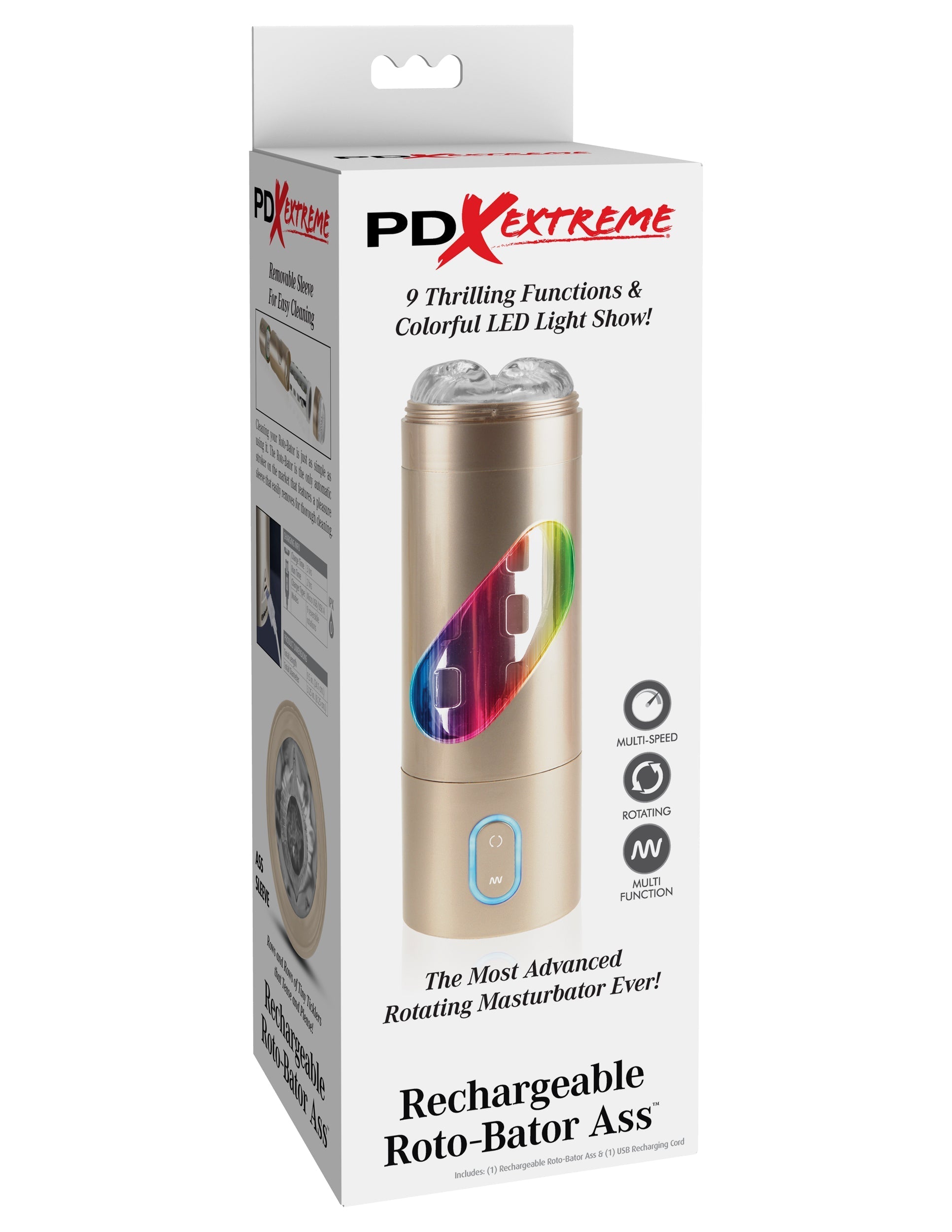 Pipedream Extreme Rechargeable Roto-Bator Ass Stroker Masturbators and Strokers