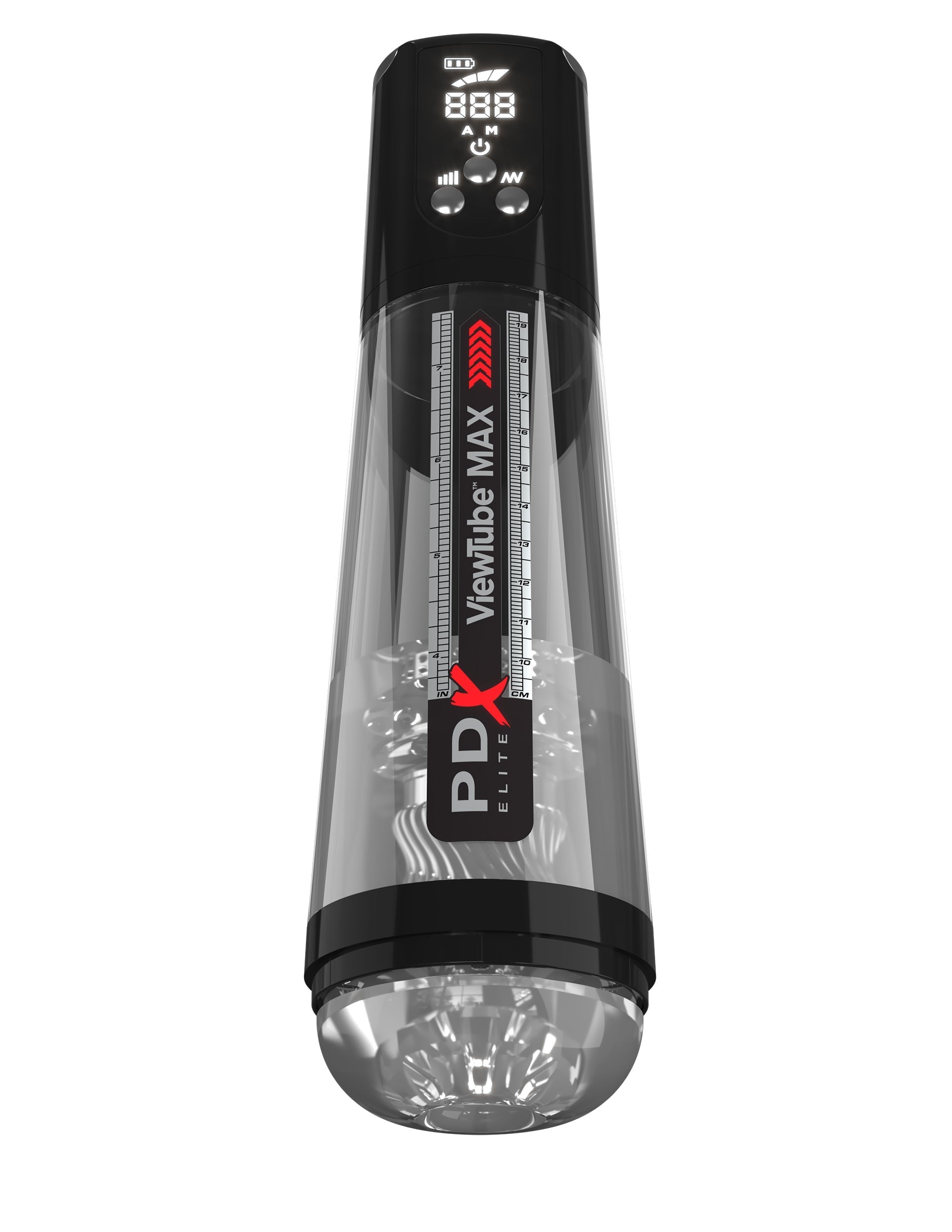 PDX Elite ViewTube MAX View Rechargeable Mens Stroker Black Masturbators and Strokers