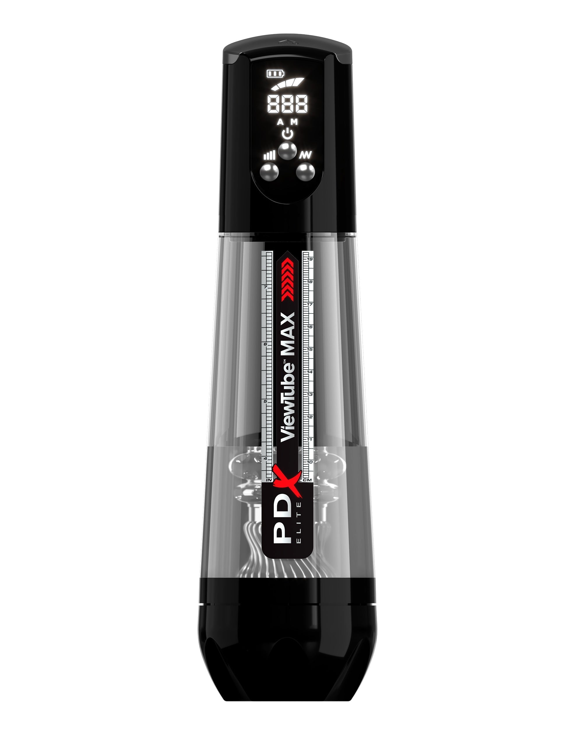 PDX Elite ViewTube MAX View Rechargeable Mens Stroker Black Masturbators and Strokers