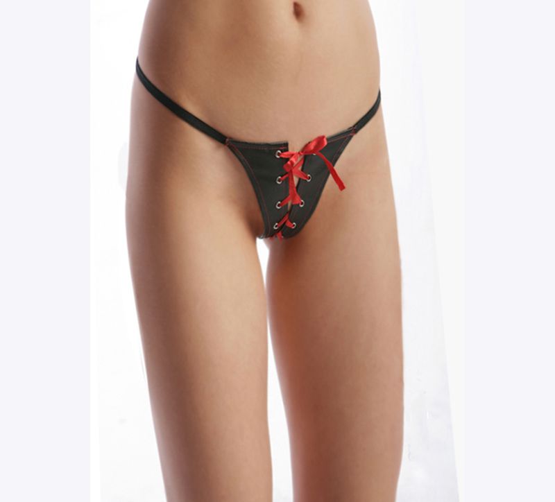 Sexy Panty With Red Silk Ties Cuffs and Restraints