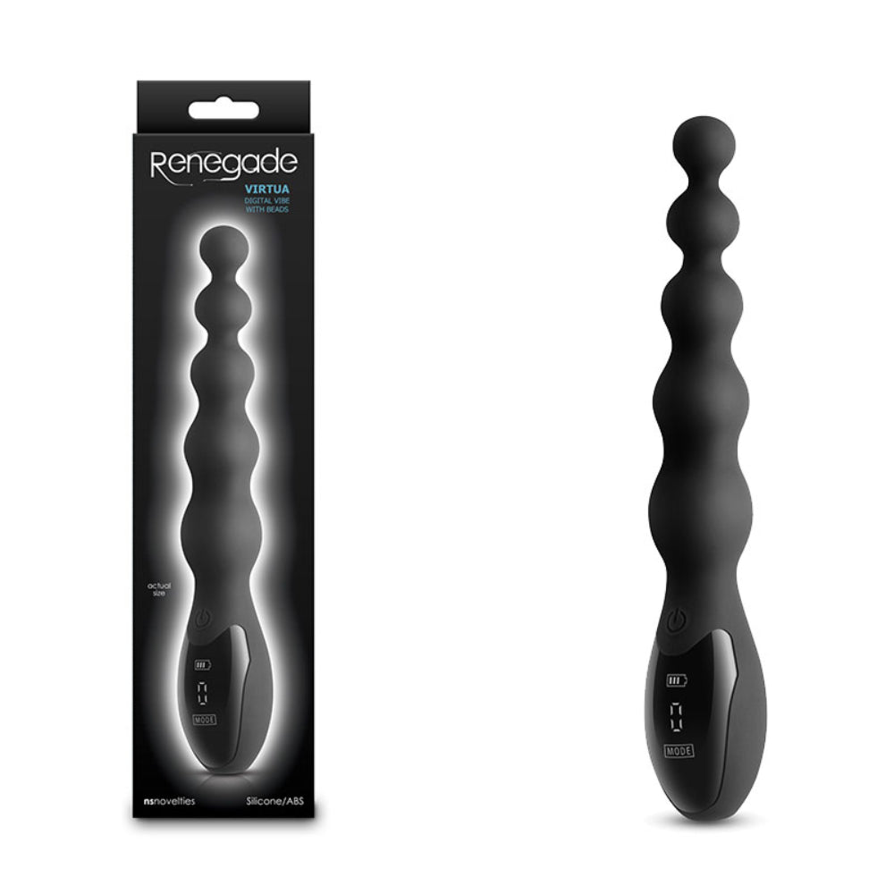 Renegade Virtua - Rechargeable Anal Vibrator with Digital Control Anal Beads and Balls