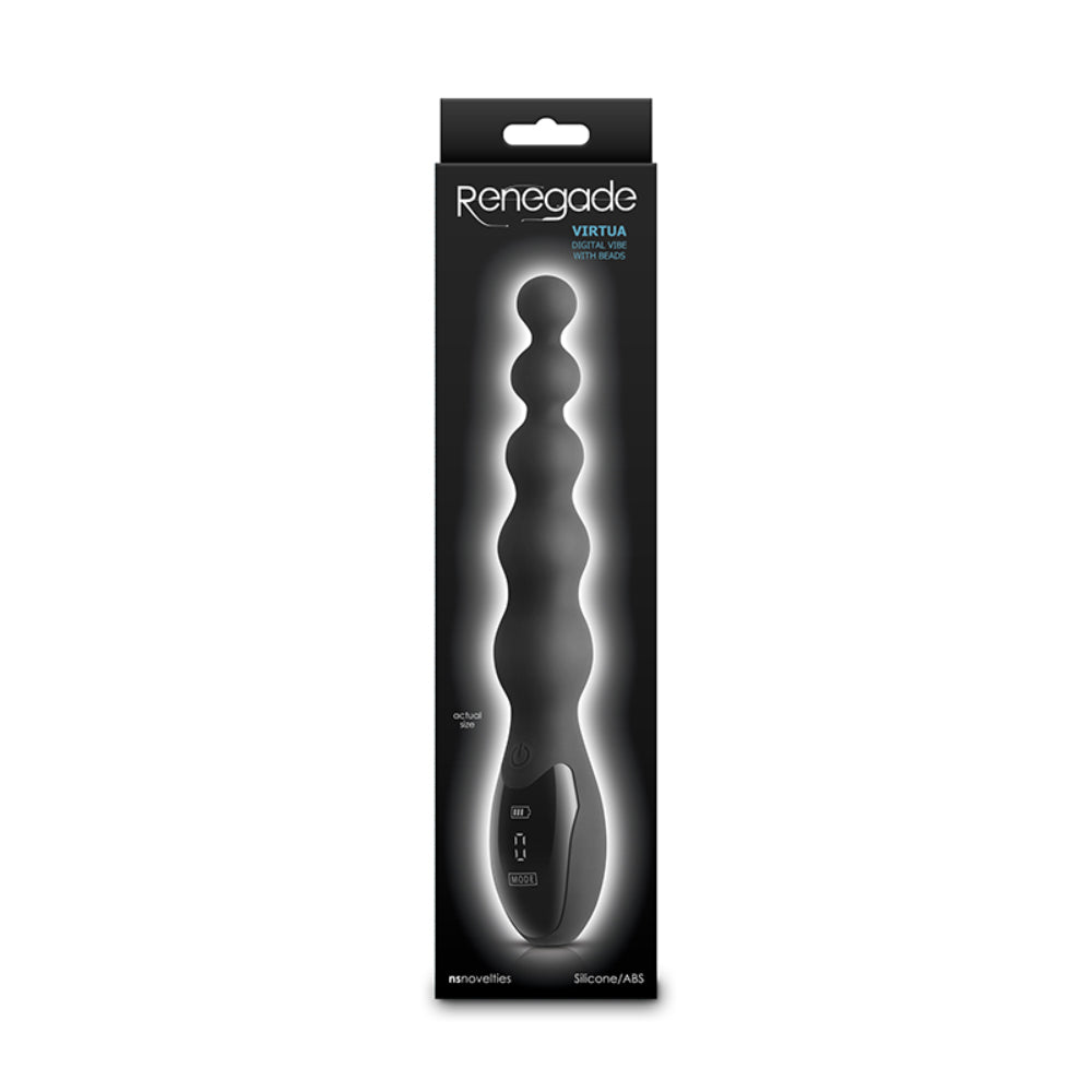 Renegade Virtua - Rechargeable Anal Vibrator with Digital Control Anal Beads and Balls