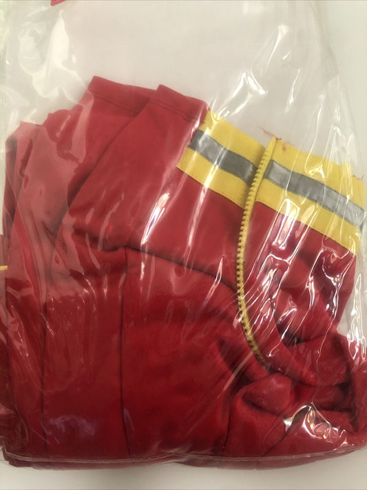 Leg Avenue Womens XLarge Sexy Red Firefighter Halloween Costume Romper Black Fancy Dress Ups