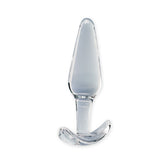 Creative Conceptions Clarity Utopian Floret Glass Butt Plug Clear Glass Sex Toys