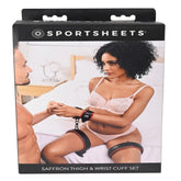 Sportsheets Saffron BDSM Thigh & Wrist Cuff Set - Versatile Intimate Restraints Cuffs and Restraints