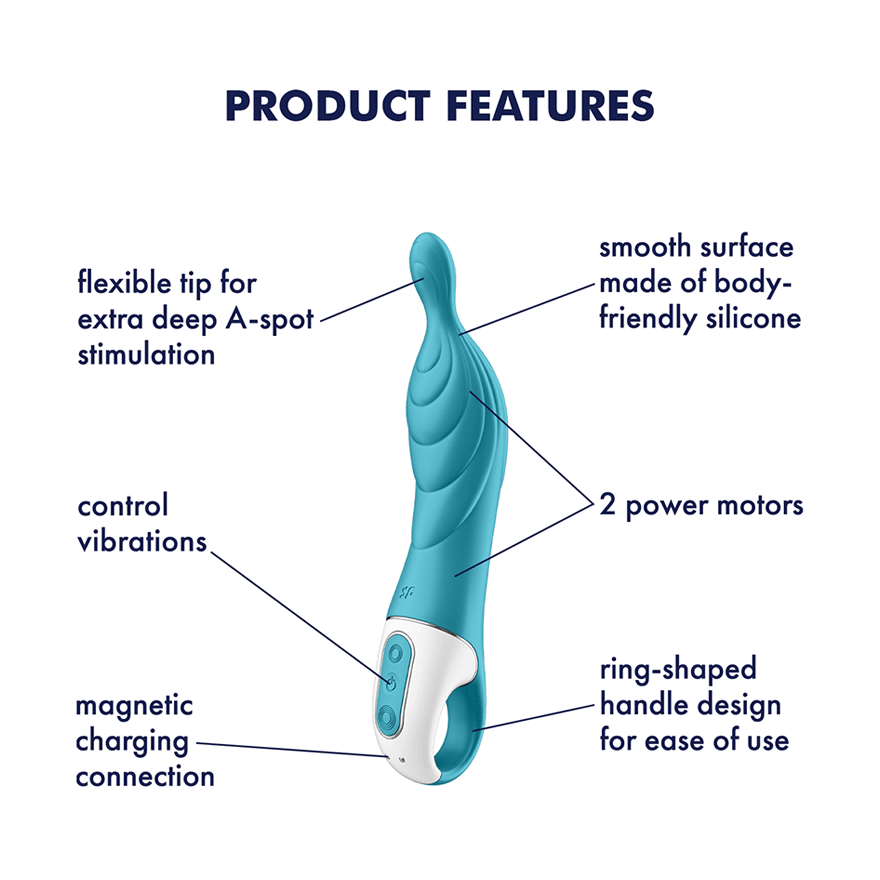 Satisfyer A-Mazing 2 Multi Functions Silicone A Spot Massager G-Spot Vibrators