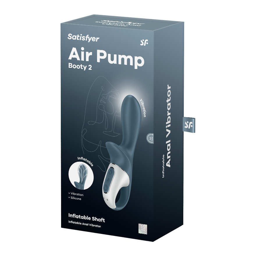 Satisfyer Air Pump Booty 2 Anal Vibrator Dark Grey Anal Vibrators