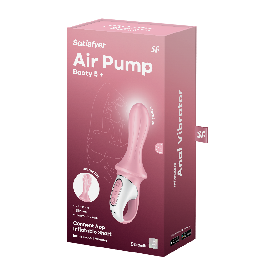 Satisfyer Air Pump Booty 5 App Controlled Silicone Anal Vibrator Anal Vibrators